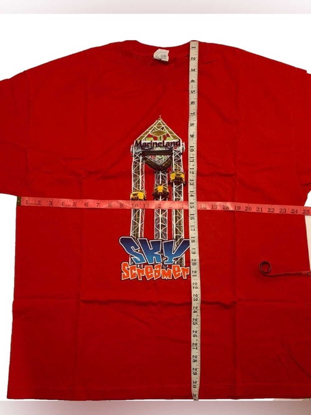 Vintage MarineLand T-Shirt Size 2XL Niagara Falls Sky Screamer Amusement Park - Picture 3 of 5